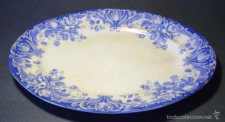 Antig&uuml;edades: BANDEJA  DE  PORCELANA  XIX - Foto 3