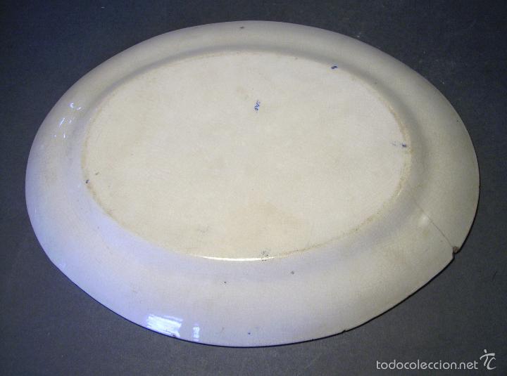 Antig&uuml;edades: BANDEJA  DE  PORCELANA  XIX - Foto 9