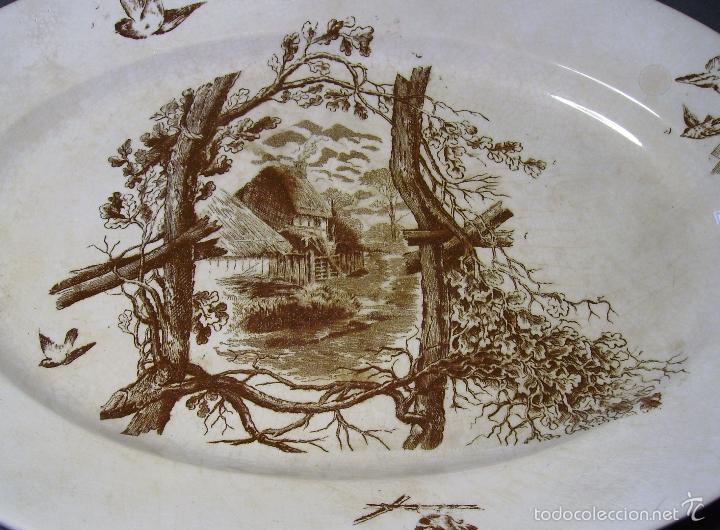 Antig&uuml;edades: BANDEJA  DE  PORCELANA  XIX - Foto 5