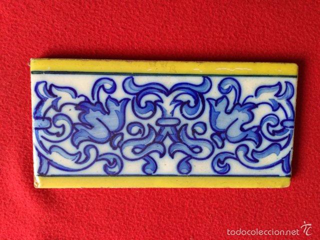 Antig&uuml;edades: ANTIGUO AZULEJO 20CM X 10CM - Foto 1