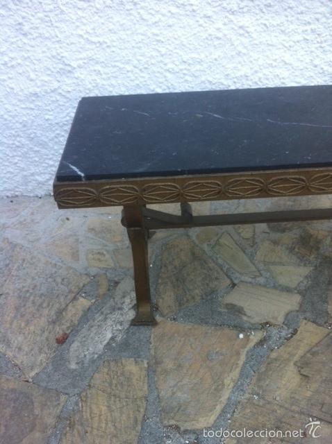 Antig&uuml;edades: Mesa de m&aacute;rmol y forja. - Foto 4