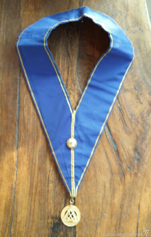 Antig&uuml;edades: Collar mas&oacute;nico con medalla - Foto 3
