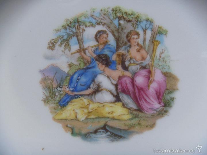 Antigüedades: Santa Clara plato pequeño hondo alegoría musas música - Foto 3 - 58347504