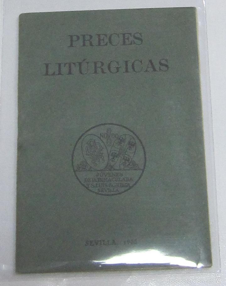 Antiquit&auml;ten: PRECES LITURGICAS. JOVENES DE LA INMACULADA Y SAN LUIS GONZAGA. SEVILLA. 27 PAGINAS. 1935.
