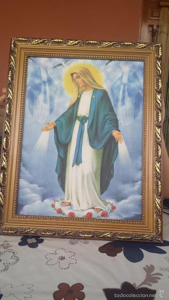 Antig&uuml;edades: precioso cuadro con la virgen - Foto 1