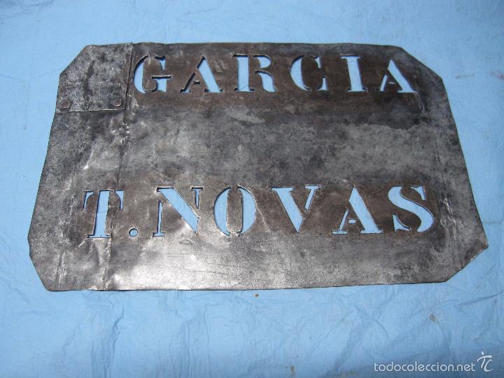 Antiguidades: PIEZA DE MUSEO ANTIGUA PLACA MOLDE DE NOMBRE Y APELLIDOS GARCIA T NOVAS PORTUGUESA PORTUGAL