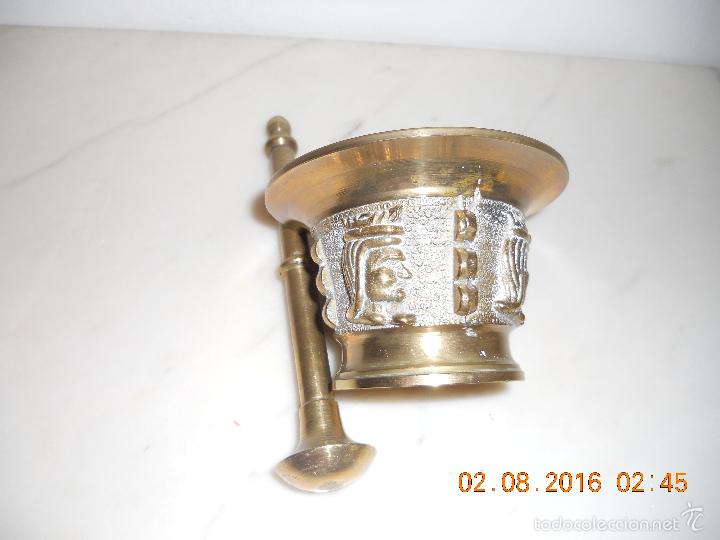 Antig&uuml;edades: ANTIGUA ALMIREZ DE BRONCE CON CABEZA DE REINA - Foto 13