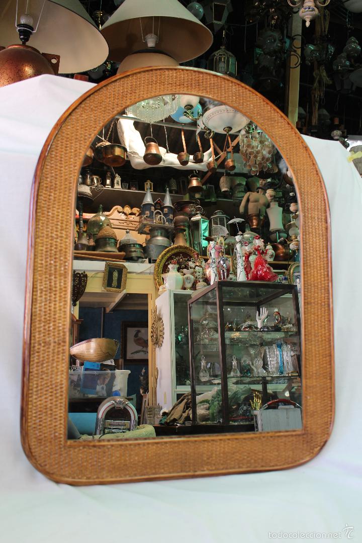 Antig&uuml;edades: espejo en bambu - Foto 2