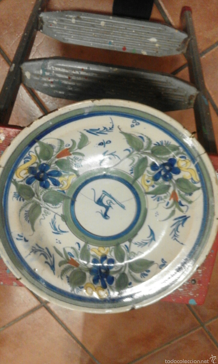 Antig&uuml;edades: Plato ceramica manises XIX - Foto 1