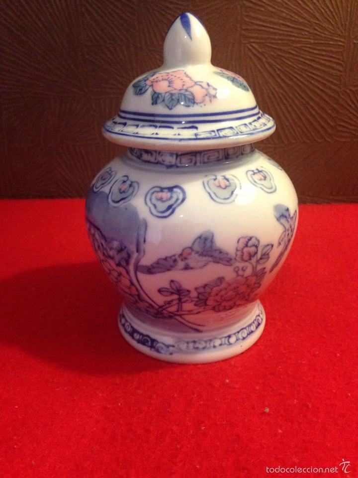 Antiques: TIBOR de peque&ntilde;o tama&ntilde;o, en tonos azules