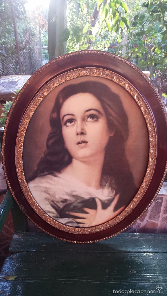Antig&uuml;edades: antiguo marco con imagen religiosa - Foto 1