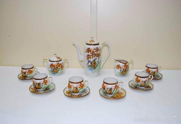 Antig&uuml;edades: JUEGO DE CAF&Eacute; ANTIGUO JAPON&Eacute;S - Foto 3