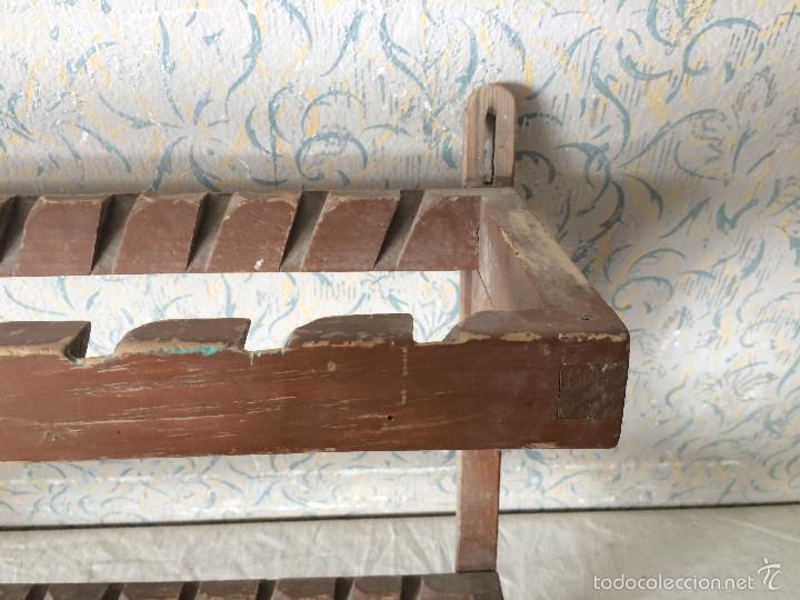 Antig&uuml;edades: PLATERO MADERA ANTIGUO PARA COLGAR - Foto 4