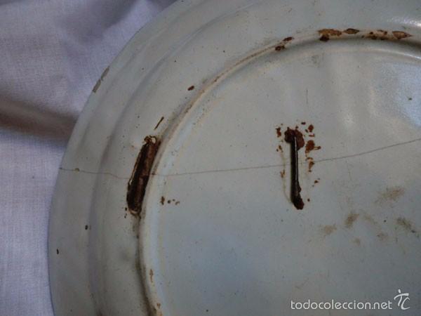 Antig&uuml;edades: ANTIGUO PLATO MANISES 31 CM , CON GRAPAS - Foto 10