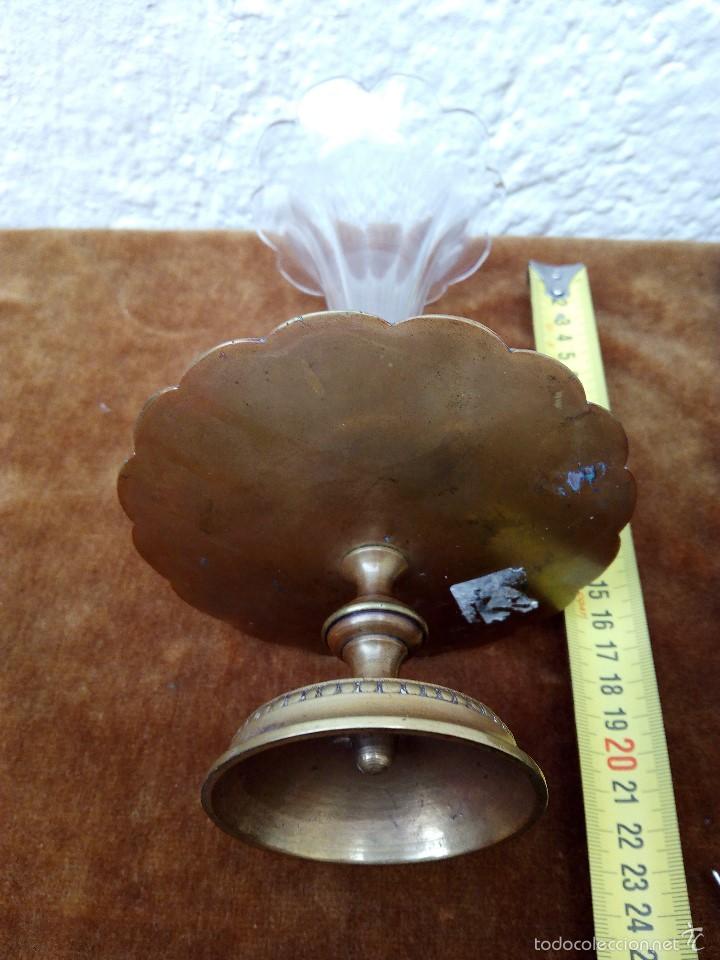 Antig&uuml;edades: Florero centro de mesa antiguo champlev&eacute; - Foto 6
