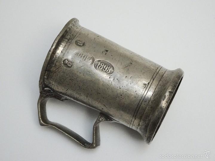 Oggetti Antichi: ANTIGUA MEDIDA DE ESTA&Ntilde;O PELTRE BUNTZEN