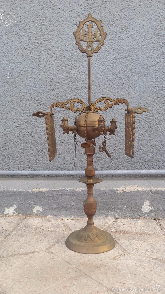 Antig&uuml;edades: antiguo quinque o candelabro. - Foto 1