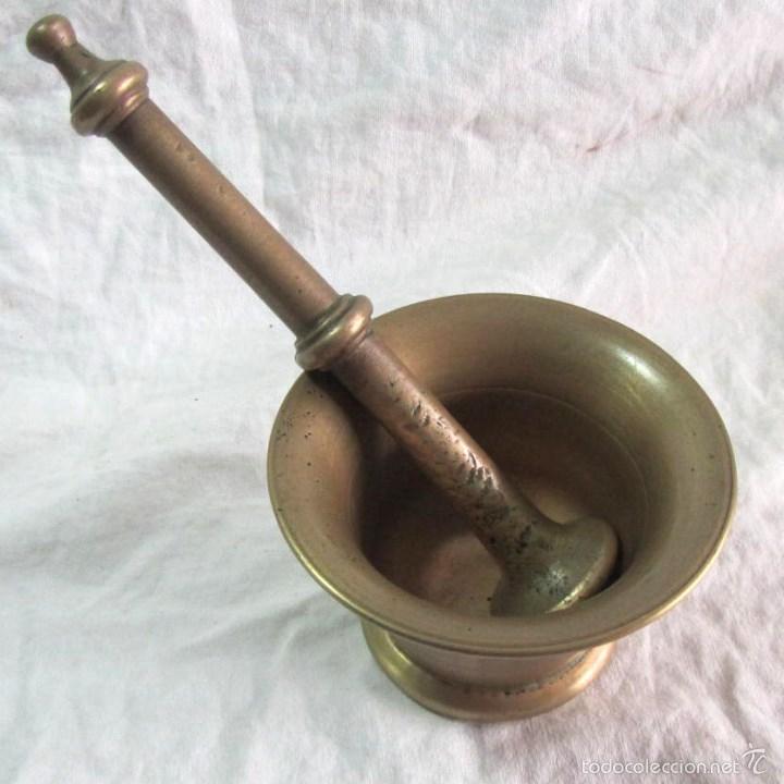 Antig&uuml;edades: Antiguo almirez de bronce - Foto 1