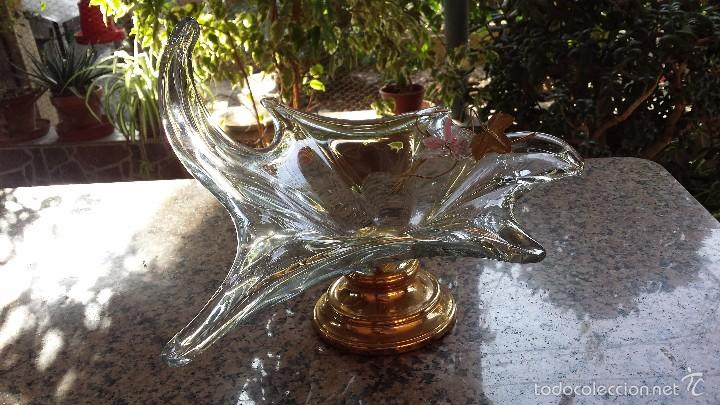 Antig&uuml;edades: antiguo centro de mesa en cristal. - Foto 1