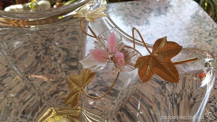 Antig&uuml;edades: antiguo centro de mesa en cristal. - Foto 3