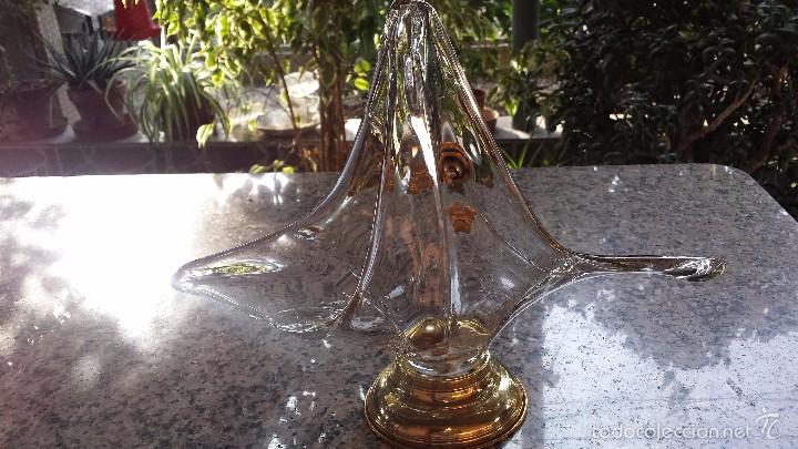 Antig&uuml;edades: antiguo centro de mesa en cristal - Foto 1