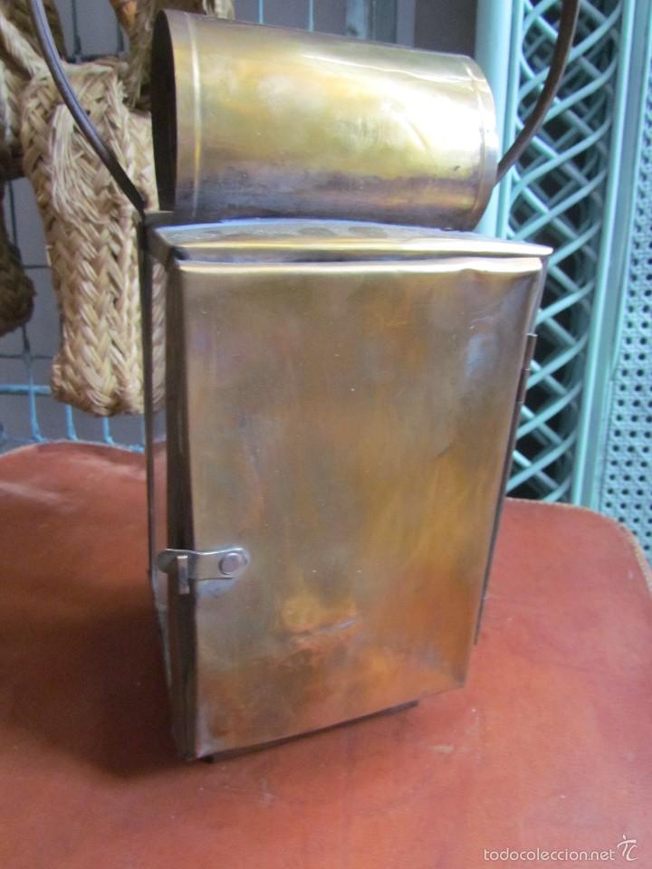 Antig&uuml;edades: Farol de lat&oacute;n - Foto 2