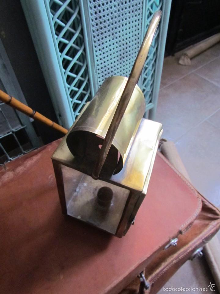 Antig&uuml;edades: Farol de lat&oacute;n - Foto 3