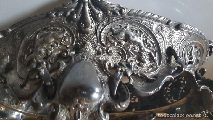 Antig&uuml;edades: CENTRO MESA BA&Ntilde;O DE PLATA - Foto 7