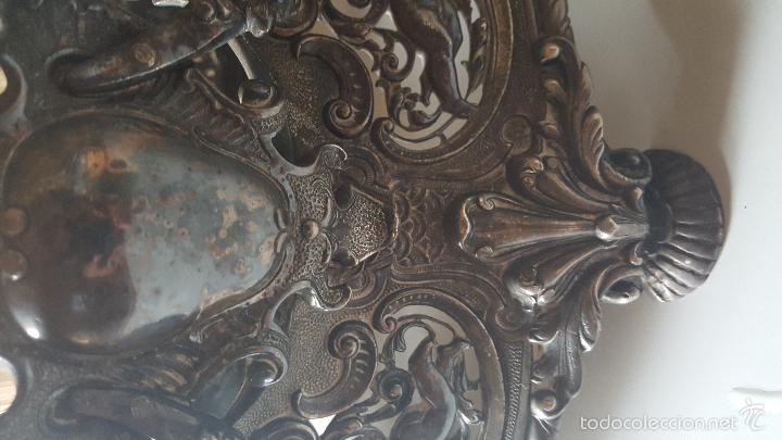 Antig&uuml;edades: CENTRO MESA BA&Ntilde;O DE PLATA - Foto 12