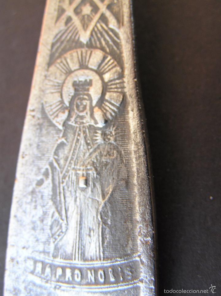 Antig&uuml;edades: Cuchara con imagen de la Virgen en el mango. - Foto 1
