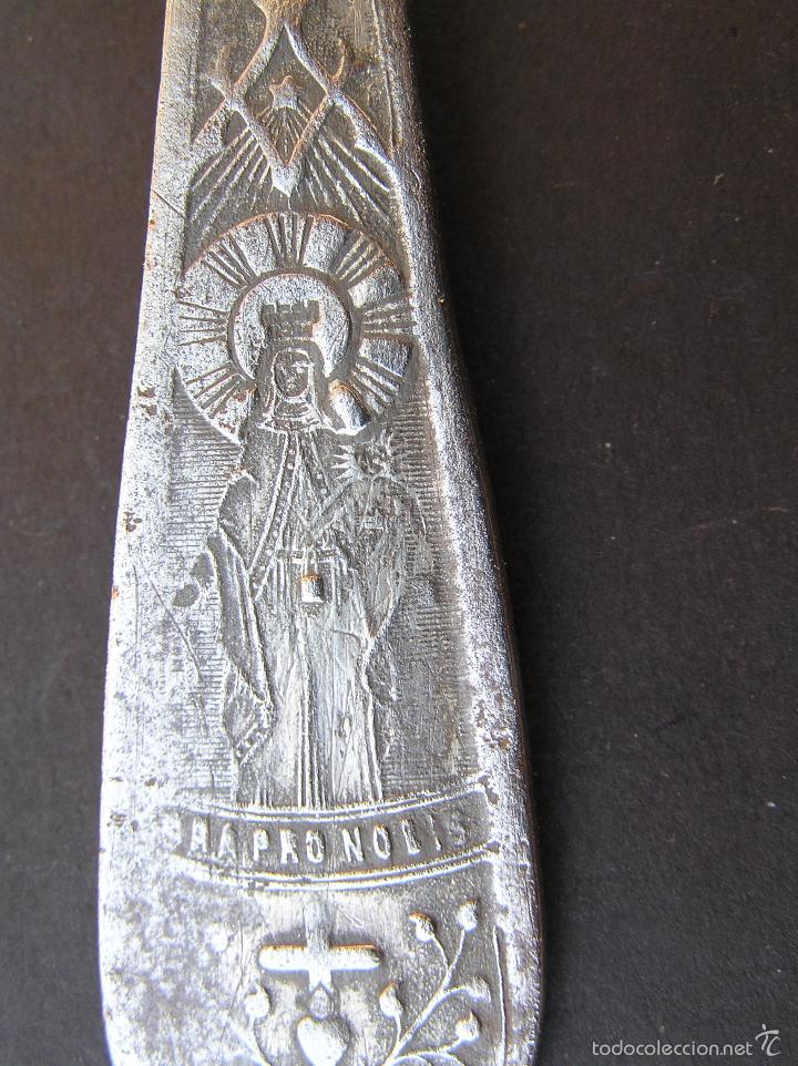 Antig&uuml;edades: Cuchara con imagen de la Virgen en el mango. - Foto 8