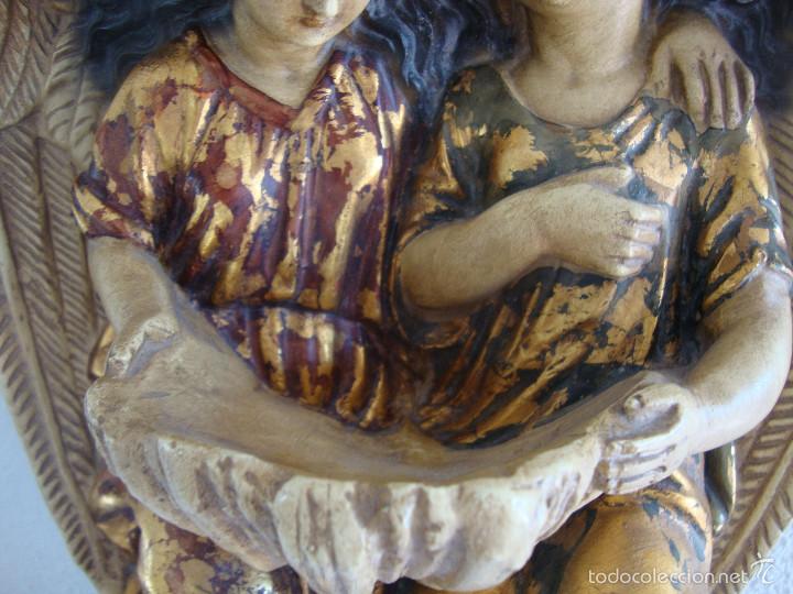 Antig&uuml;edades: Antigua Benditera policromada - Foto 3