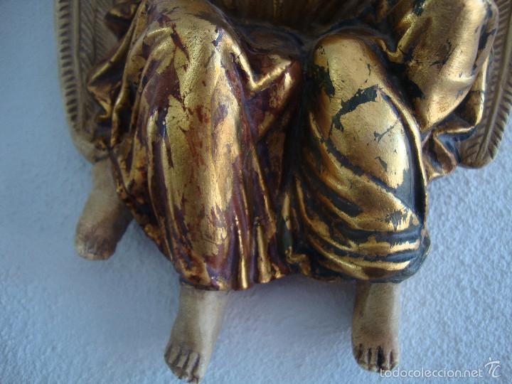 Antig&uuml;edades: Antigua Benditera policromada - Foto 4