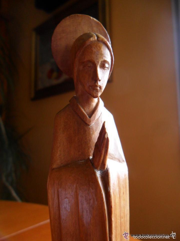 Antig&uuml;edades: VIRGEN TALLADA EN MADERA - ANTIGUA - Foto 3
