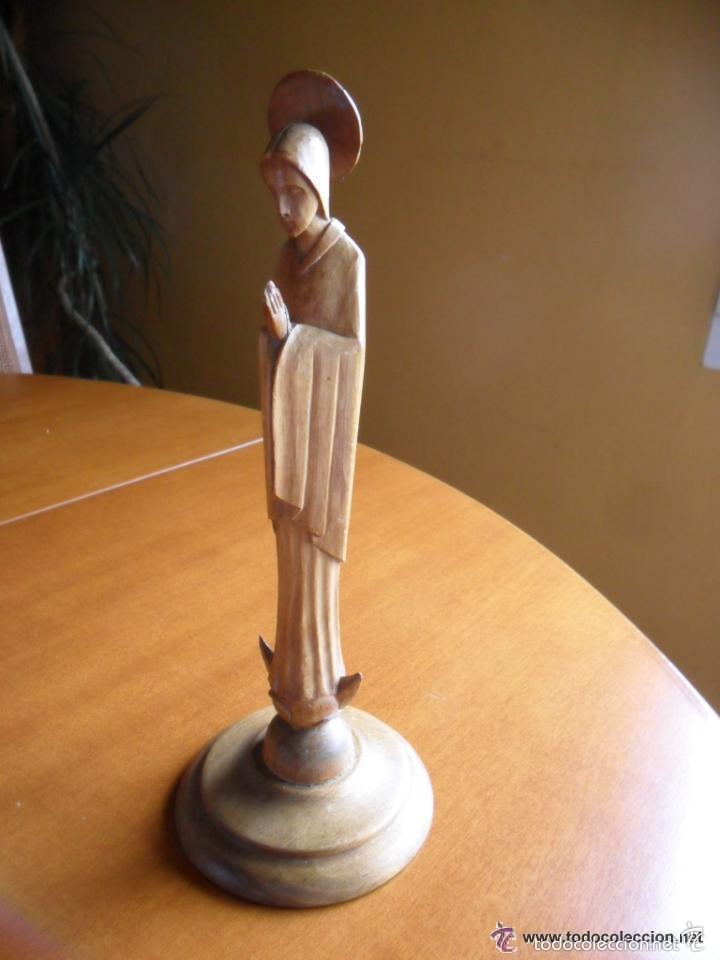 Antig&uuml;edades: VIRGEN TALLADA EN MADERA - ANTIGUA - Foto 4