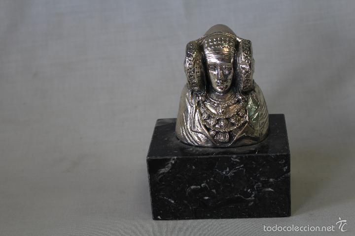 Antig&uuml;edades: dama de elche con plata de ley y peana de marmol - Foto 5