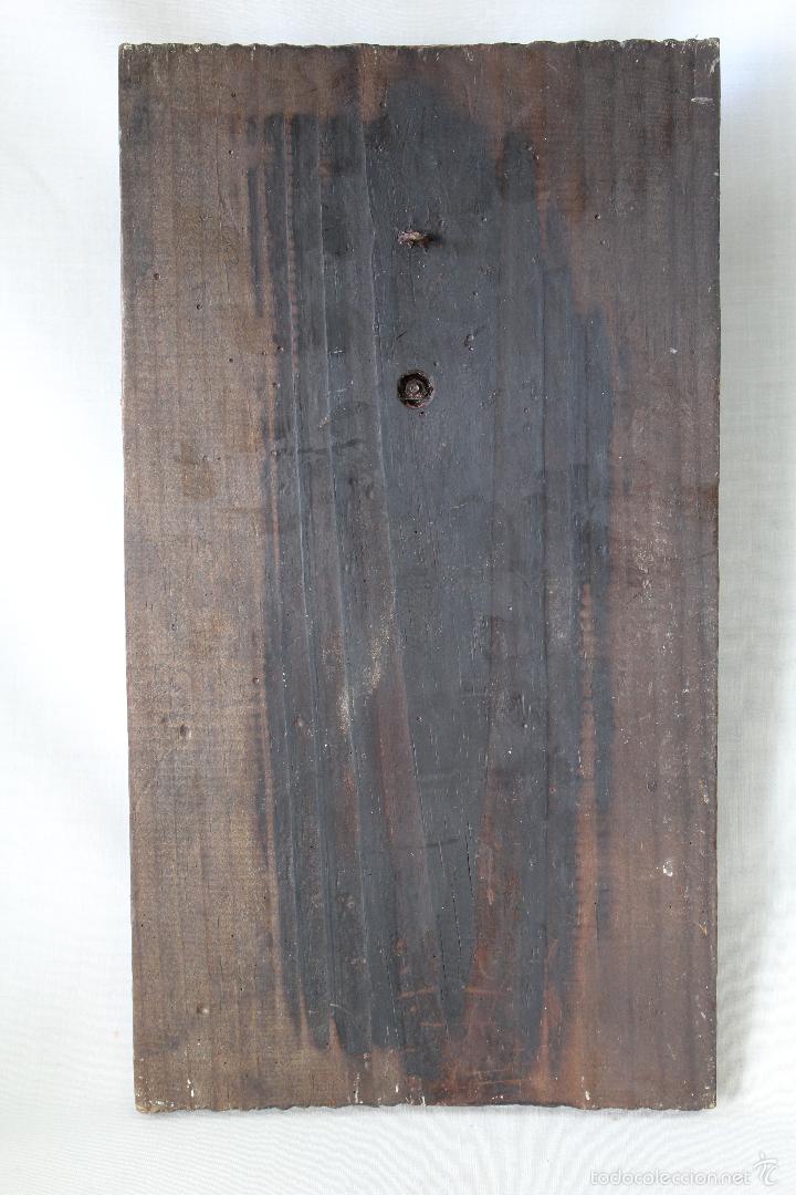 Antig&uuml;edades: cruz ave maria en bronce y madera - Foto 2