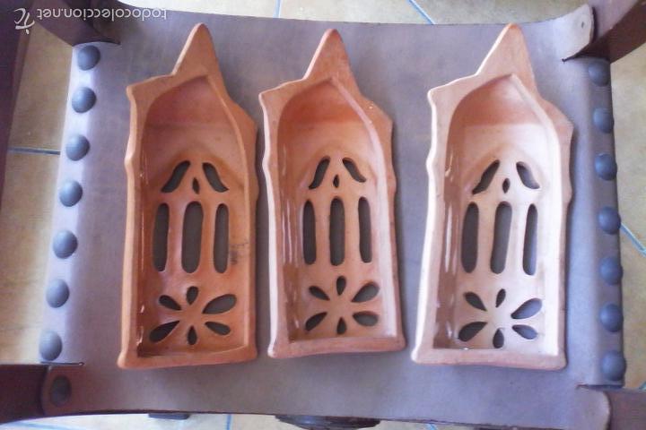 Antig&uuml;edades: 3 apliques para bombilla - Foto 2