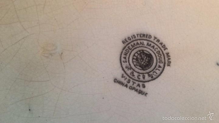 Antigüedades: antigua bandeja de SAN JUAN de aznalfarache, sandeman macdougall, china opaca - Foto 4 - 60617355