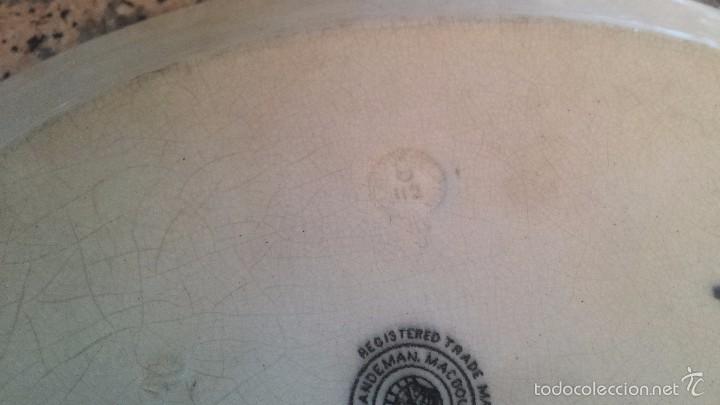 Antigüedades: antigua bandeja de SAN JUAN de aznalfarache, sandeman macdougall, china opaca - Foto 5 - 60617355
