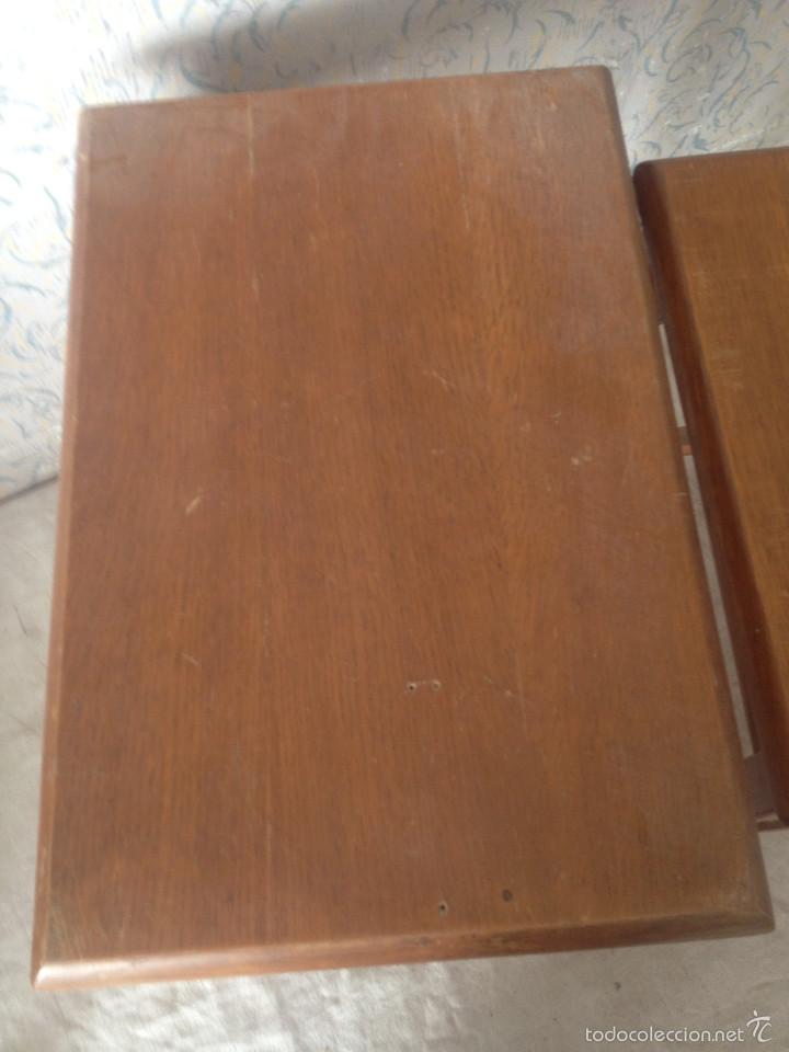 Antig&uuml;edades: 3 MESAS NIDO EN MADERA. BUEN ESTADO GENERAL - Foto 3
