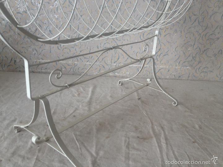 Antig&uuml;edades: CUNA MECEDORA HIERRO BLANCO - Foto 6
