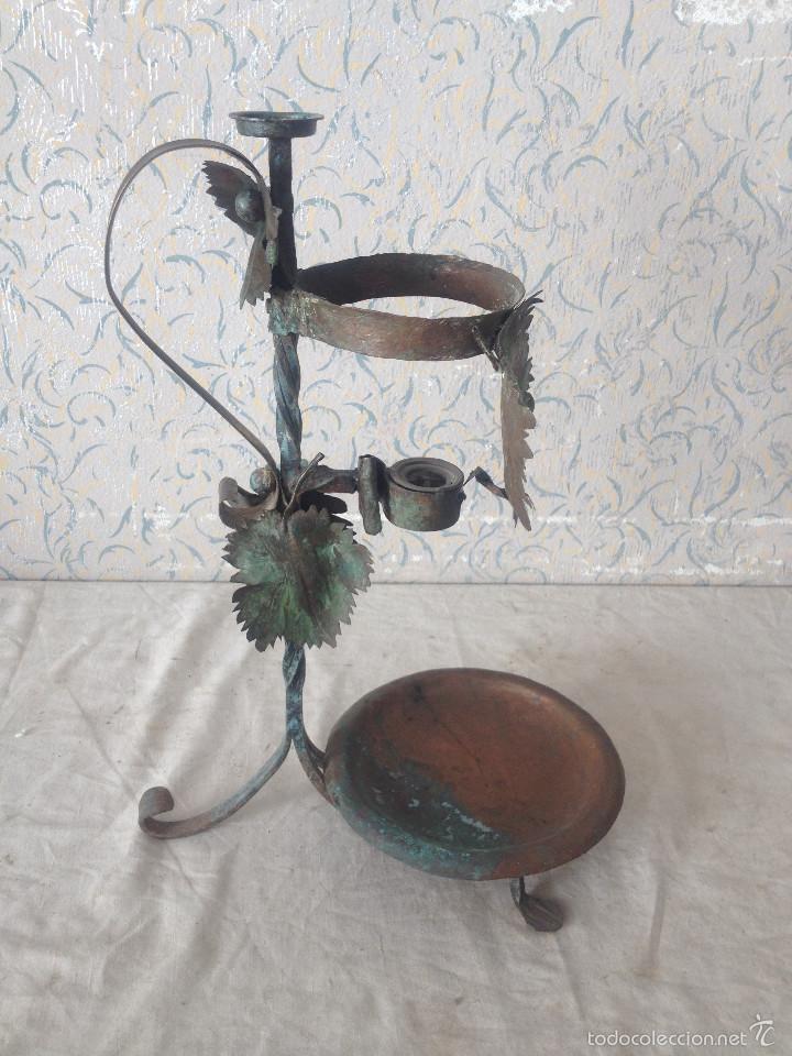 Antig&uuml;edades: MACETERO DECORACION EN HOJALATA - Foto 3