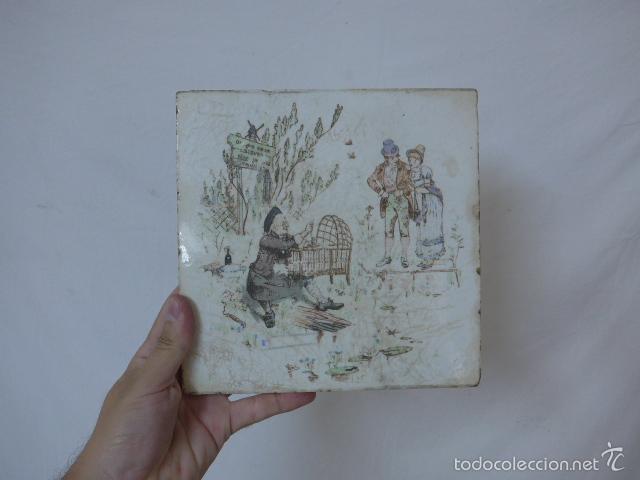 Antig&uuml;edades: Antiguo azulejo pintado, a estudiar - Foto 1