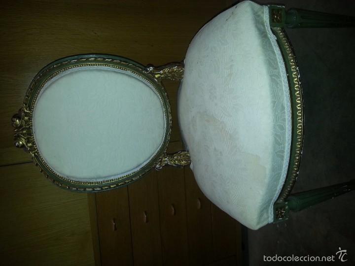 Antig&uuml;edades: BUTACA Y SILLA LUIS XVI POLICROMADAS - Foto 3