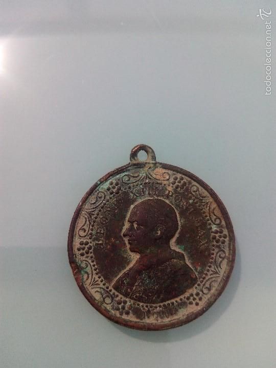 Antiquit&auml;ten: Medalla Papa Leon XIII antigua