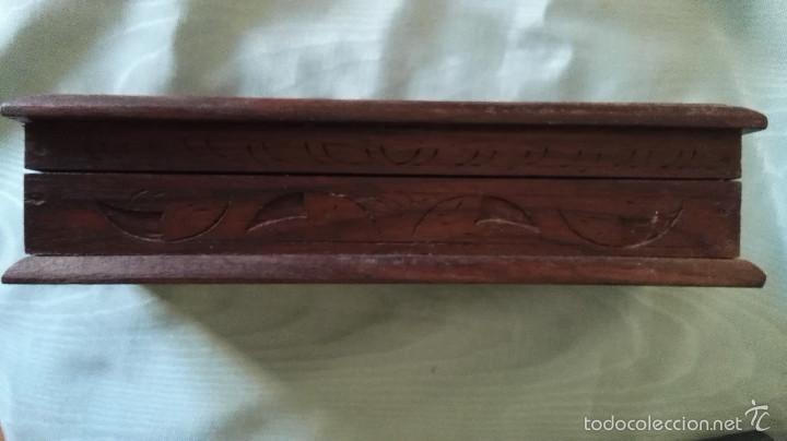 Antig&uuml;edades: Caja Madera Tallada &iquest;Plumier? - Foto 2