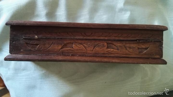 Antig&uuml;edades: Caja Madera Tallada &iquest;Plumier? - Foto 3