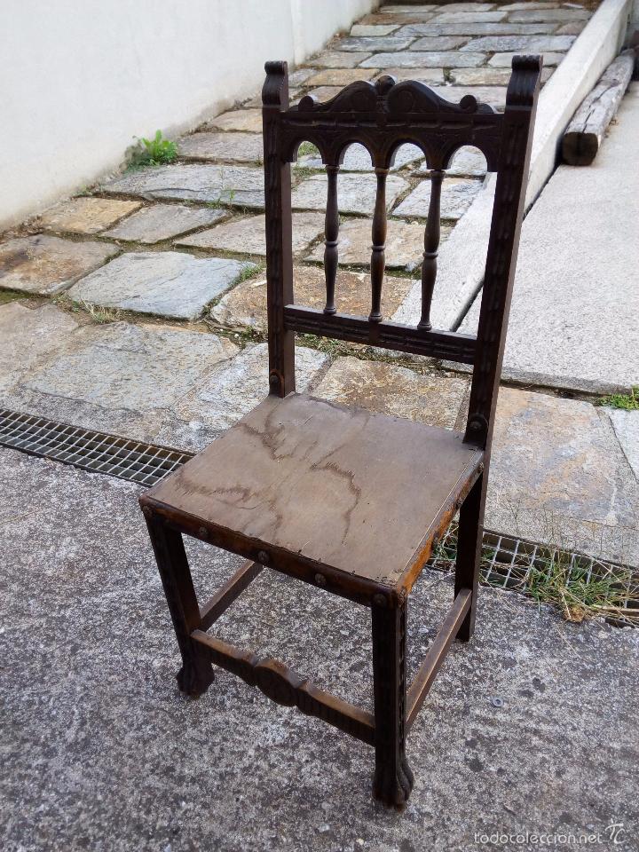 Antig&uuml;edades: CUATRO SILLAS  CASTELLANAS SIN RESTAURAR - Foto 1