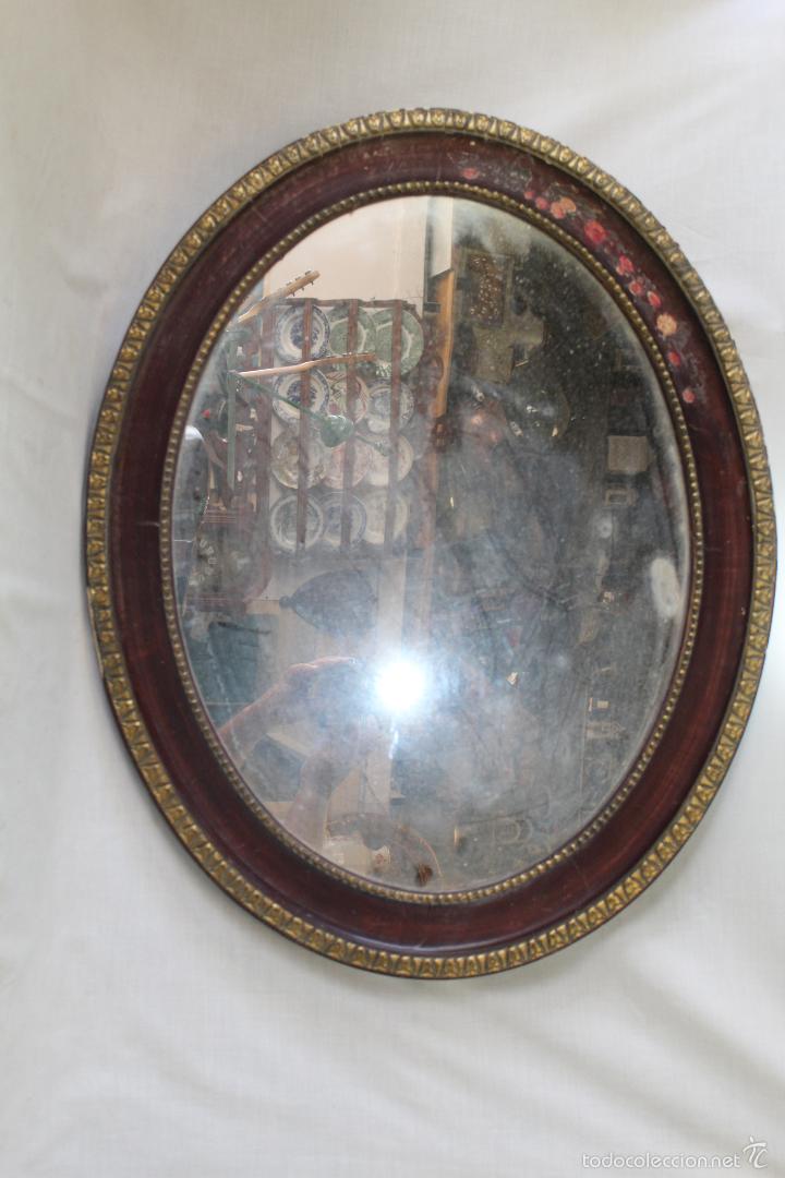 Antig&uuml;edades: espejo antiguo de madera - Foto 1